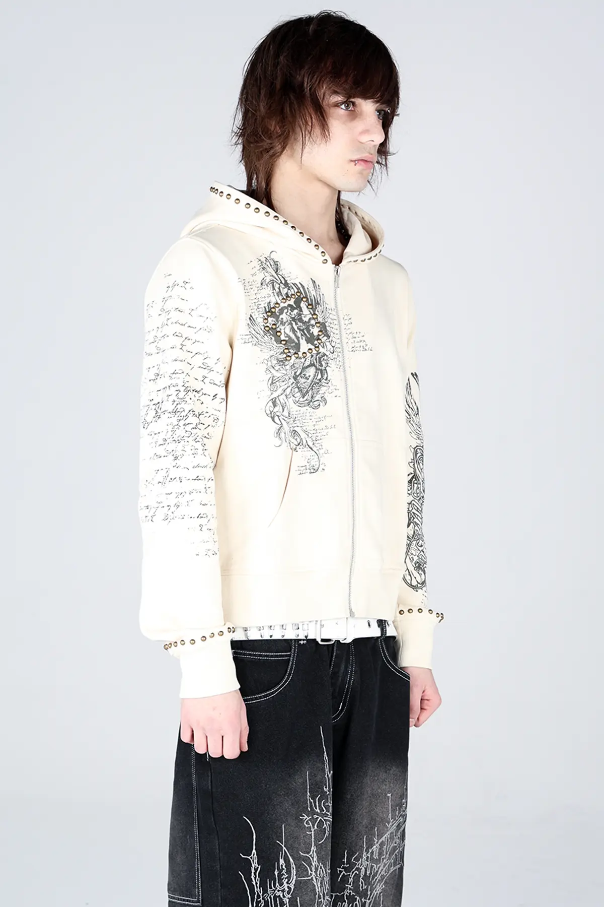 Bone Zip Hoodie - Image 3