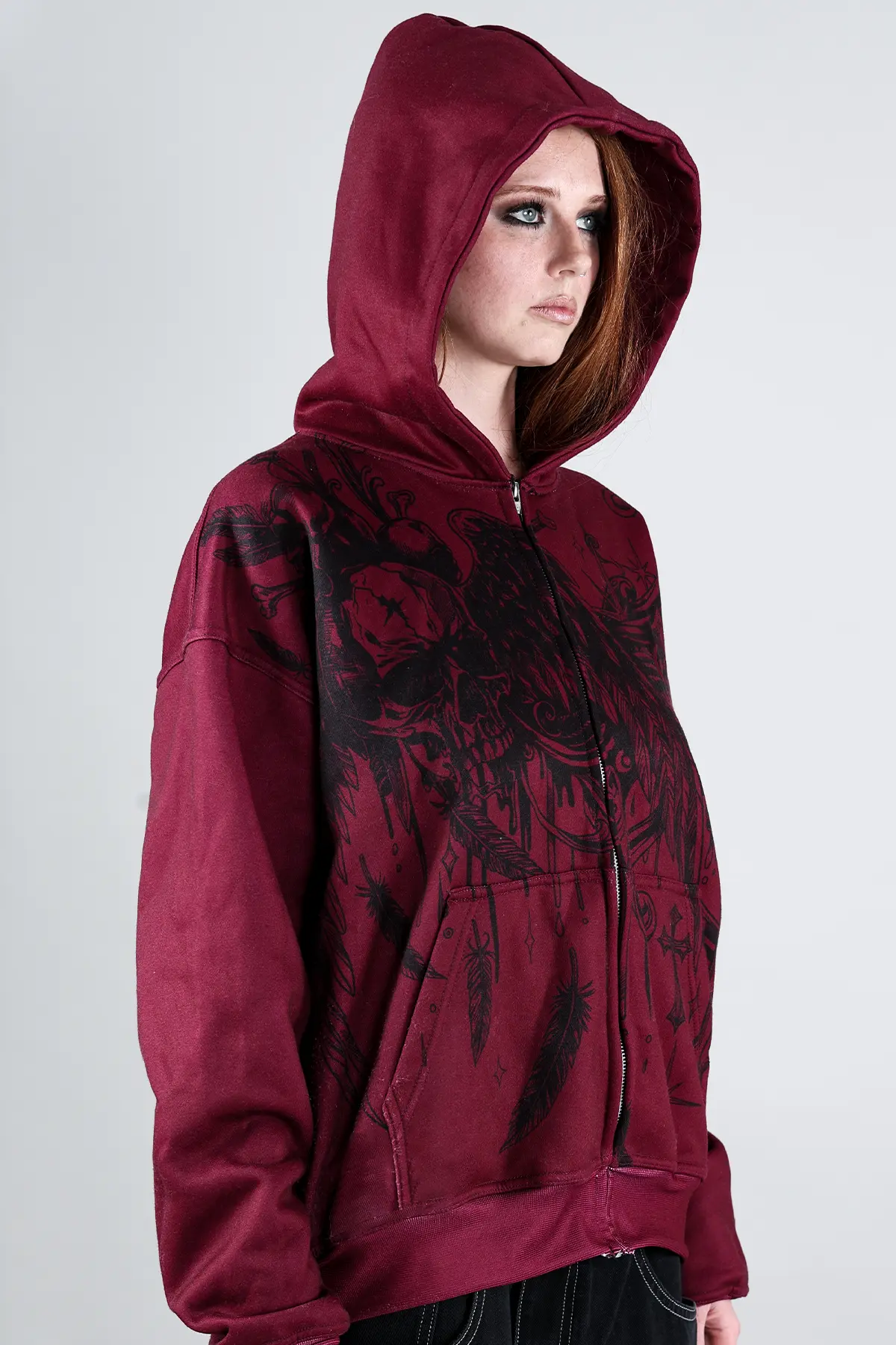 Slate Zip Hoodie (Rouge) - Image 3