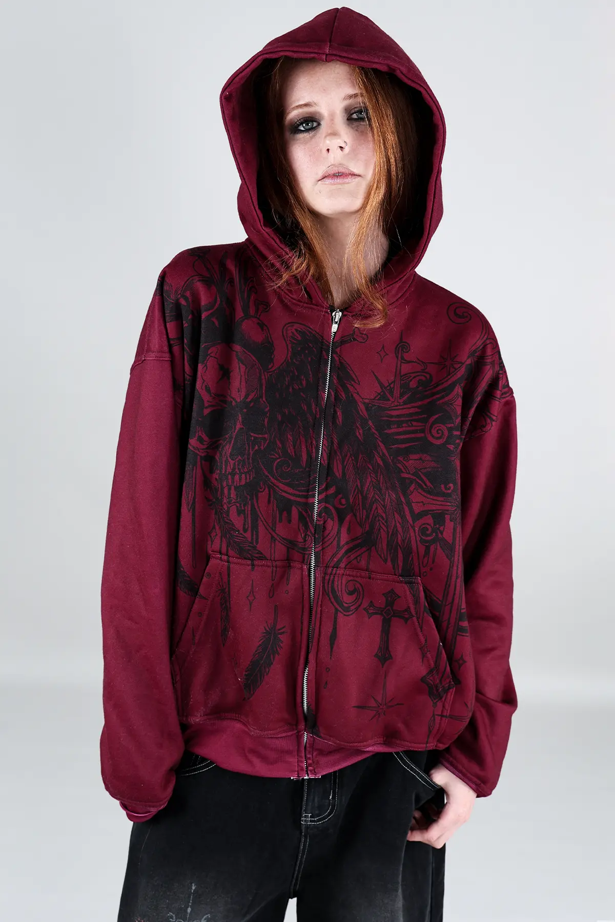 Slate Zip Hoodie (Rouge) - Image 5