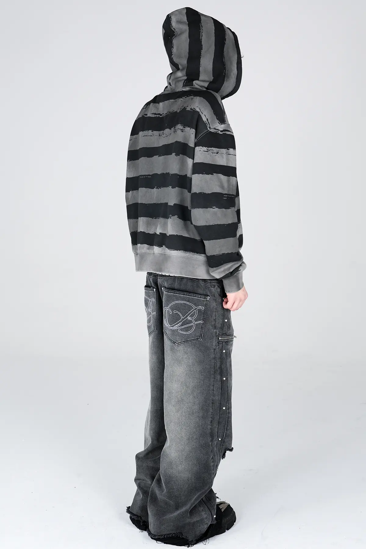 Striped Zip Hoodie - Image 4